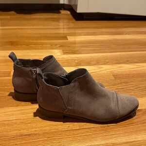 PRICE IS NEGOTIABLE - Toms Suede Ankle Booties in Taupe